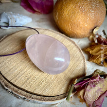 Load image in gallery viewer,Rose Quartz yoni egg with hole, medium size.
